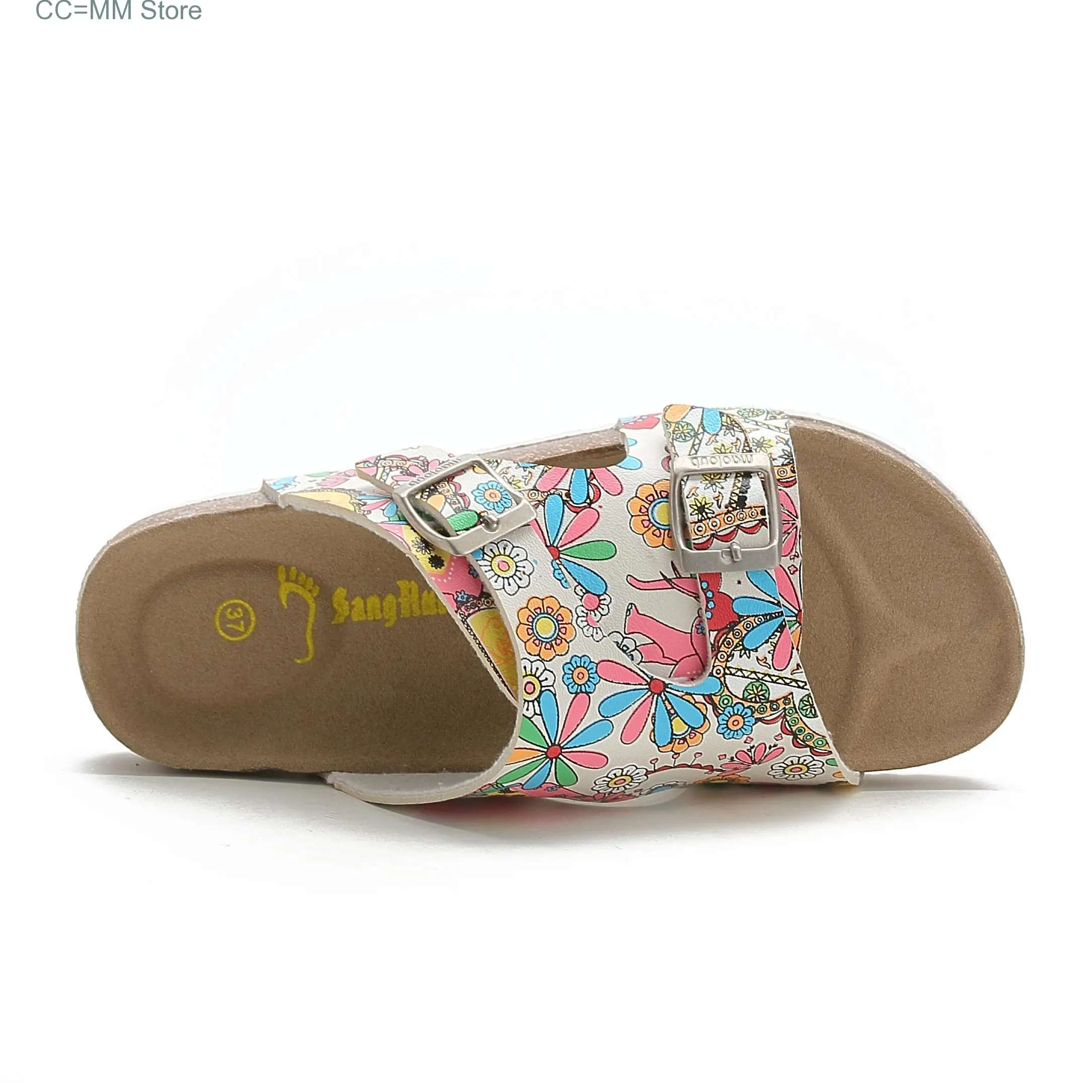 New Summer Women Beach Cork Slippers Casual Buckle Clogs Outside Non-slip Water Slides Shoe