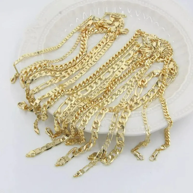 Ruixi Classic Fashion Luxury Simple Jewelry 18K Placcato Oro Miami Cuban Regolabile Semplice Catena Uomo Donna Bracciale Regalo Party