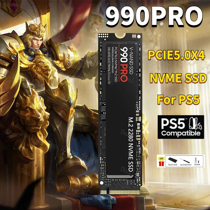 

990PRO 8TB 4TB 2TB High Speed Internal Hard Drive NVME M.2 SSD 1TB Solid State Flash Drive Hard Disk for Laptop/Notebook/PS4/PS5