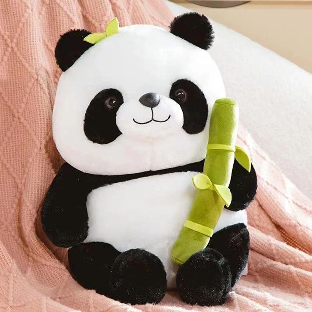 25/38CM Panda with Bamboo Soft Plush Doll Pillow Stuffed International Favorite Dolls Birthday Christmas Gifts Presents for Kids