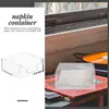 Small Napkin Holder Acrylic Paper Towel Dispenser Box Tissue Guest Case Tissue Box Napkin Holder for Kitchen Dining Desktop 5