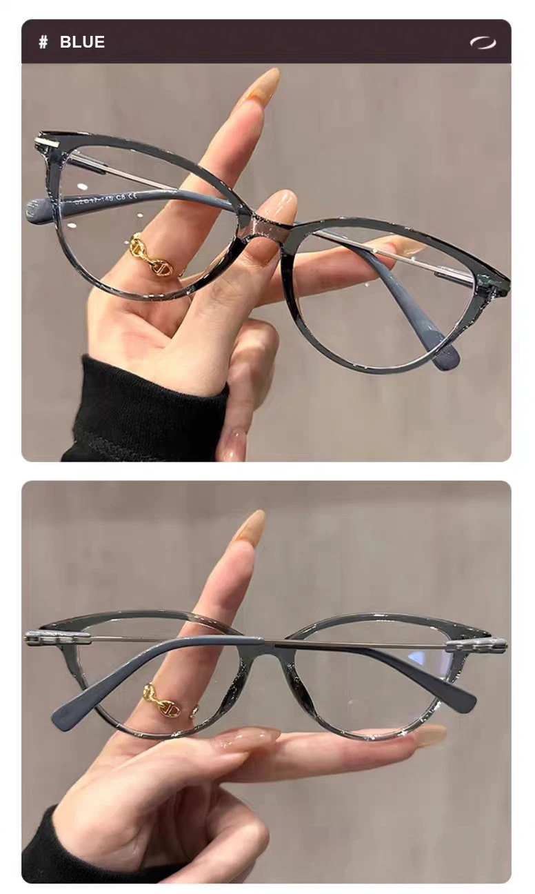 Ultraleichte HD-Cat-Eye-Lesebrille für Damen, Anti-Blaulicht, modische Schutzbrille für junge mittlere und ältere Menschen JH5007 – Detail 10
