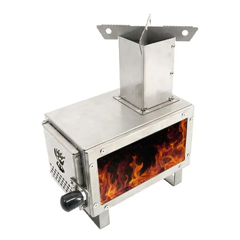 

Camping Wood Stove Backpacking Stove With Chimney Pipe Camping Wood Stove For Tent Heating & Cooking Hot Tent Stove For Ice