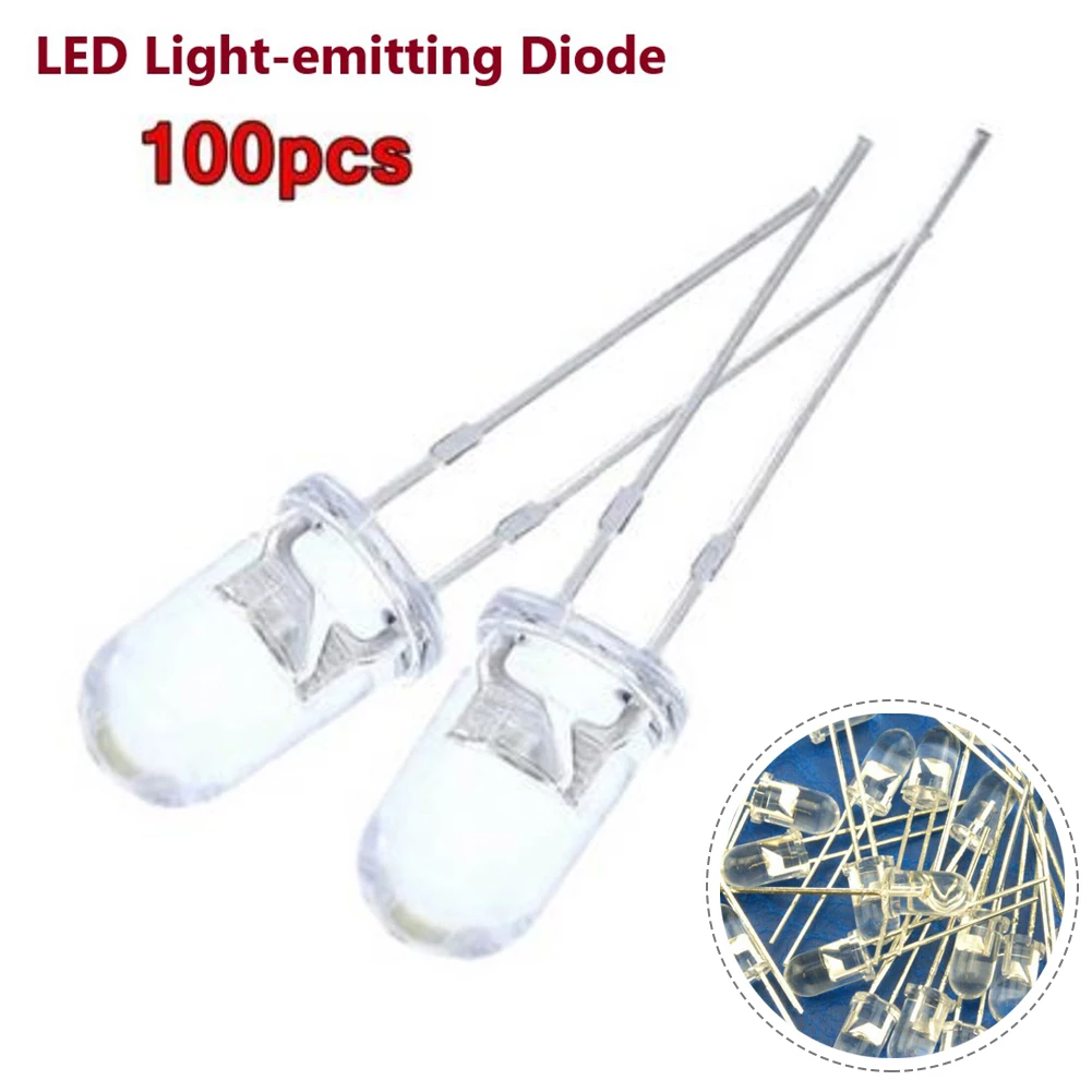 

LED Lights 3mm Super Bright DC 2-3V LED Transparent Bulb 2 Stitches Red/Blue/Green/White/Yellow Electrical Equipment Home