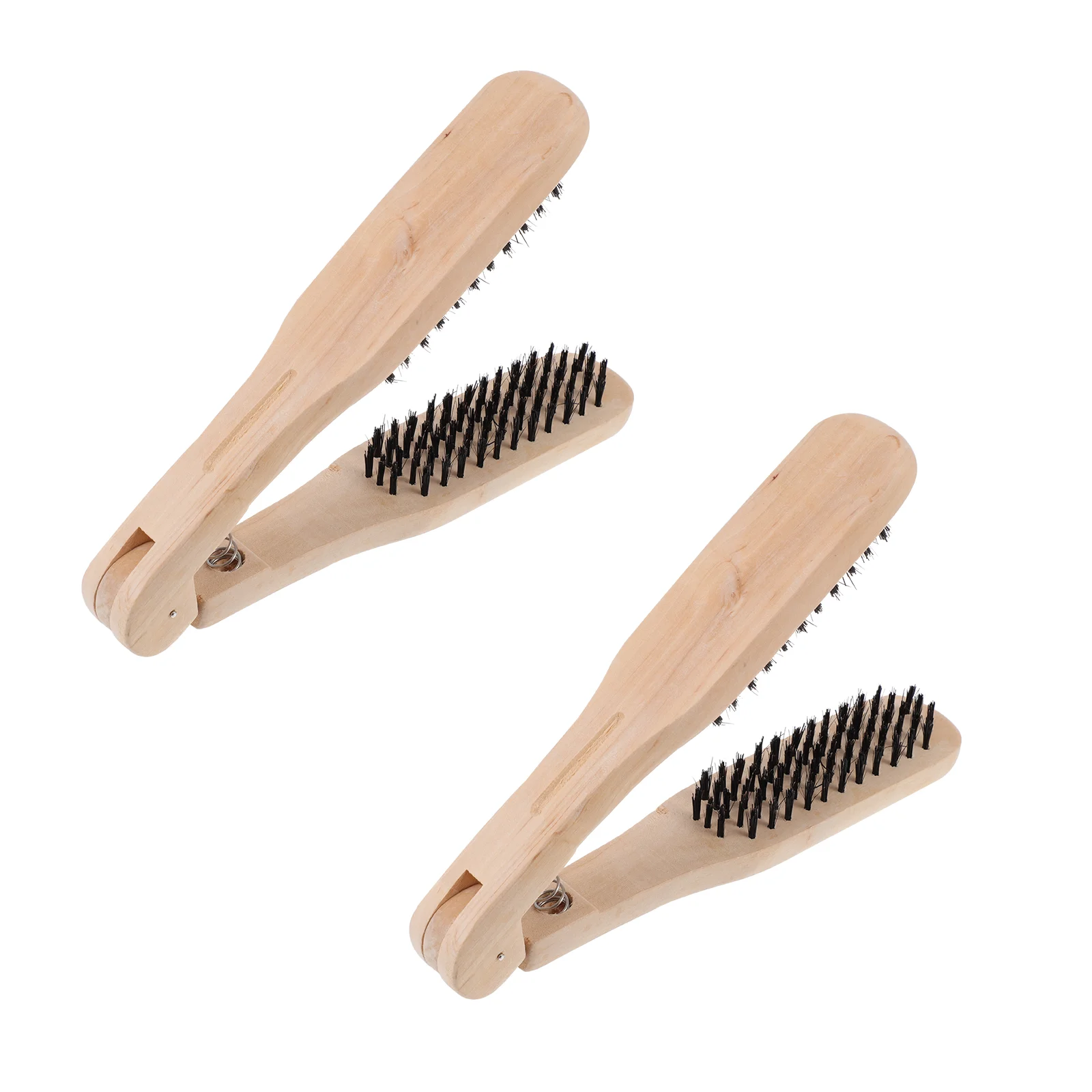 2 Pcs Straightening Splint Comb Professional Hair Straightener Tool Brush Haircut Combs