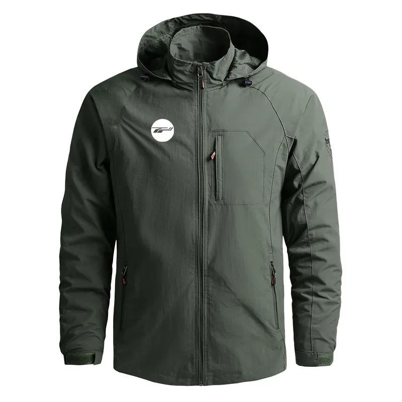 

New Jacket for Men Waterproof Zipper Casual Airbus Helicopters 2025 Outdoor Military Hooded Windbreaker Coat Jackets Man Clothes