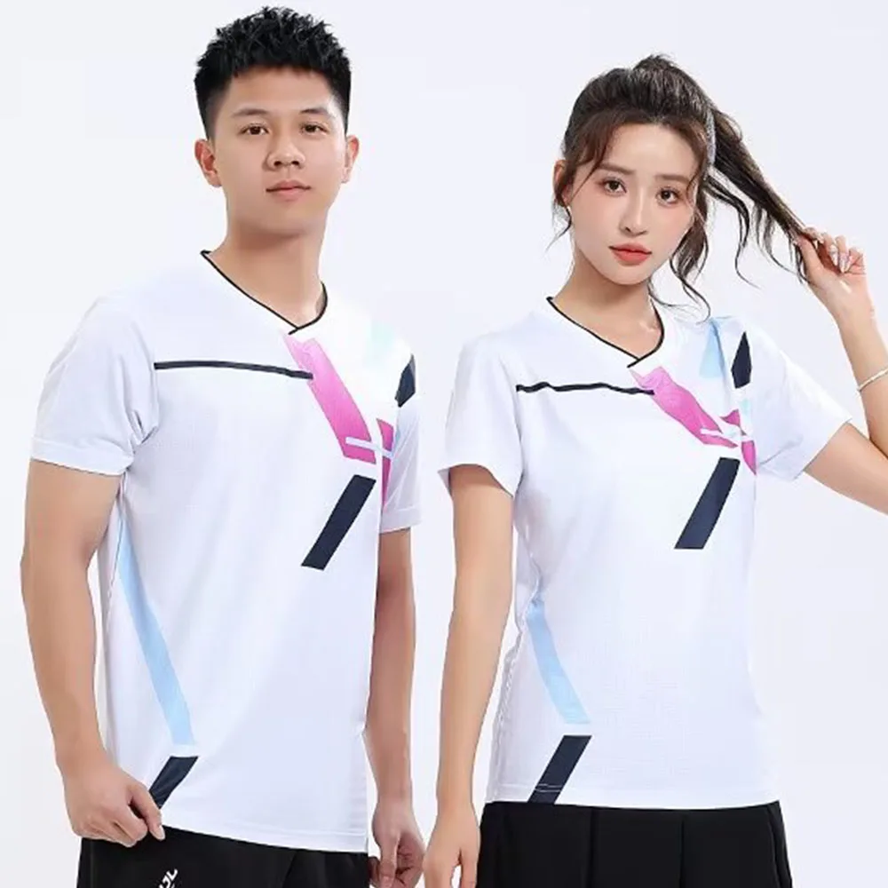 Badminton T-shirt for Men Women Quick Dry Summer Short Sleeve Volleyball Table Tennis Uniform Tops White Tennis Shirt short sleeve t shirt sports clothes