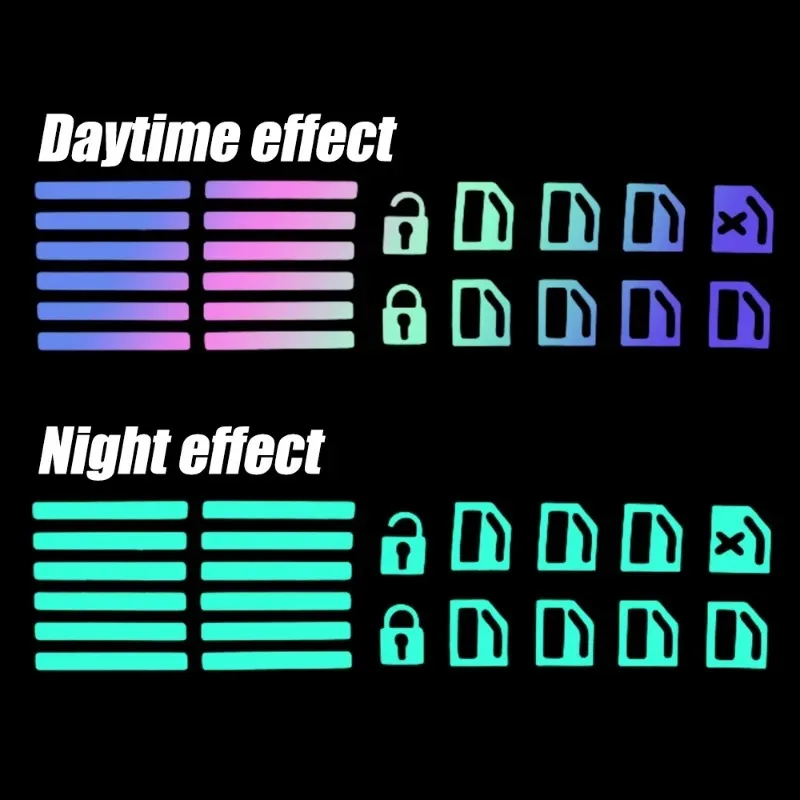 Car Luminous Button Stickers Window Lifter Switch Decals Night Glowing Interior Sticker for Toyota Camry Hyundai Kia Decals