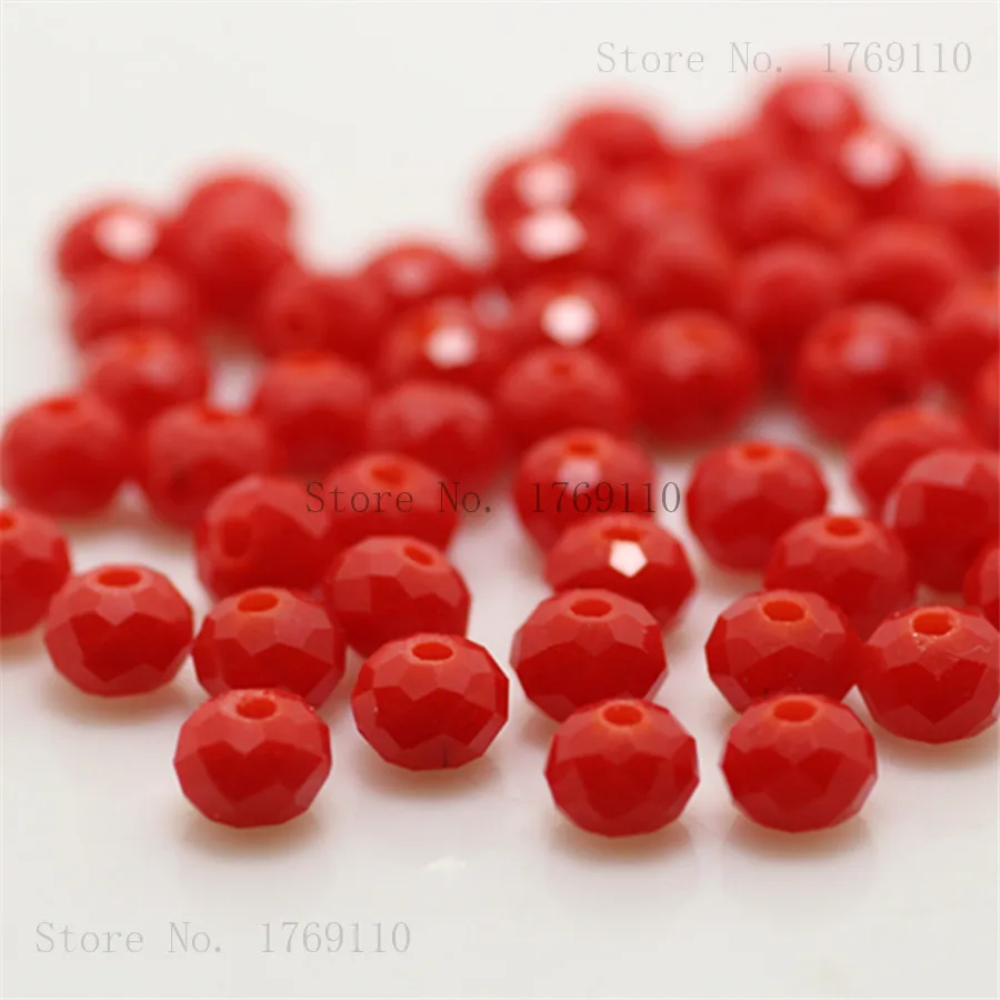 Isywaka Golden Faceted Crystal Glass Beads - 50pcs Spacer Beads