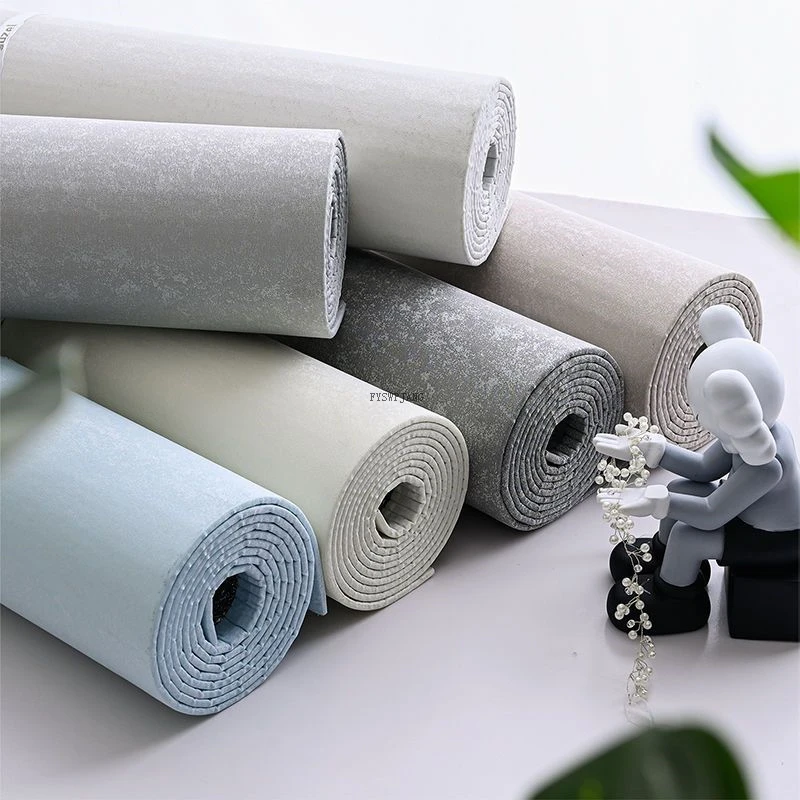 Cement Pattern Wall Cloth Self-Adhesive Wallpaper House Renovation Wall Stickers Moisture-Proof Aluminum Foil Base Panels wall covering wallpaper