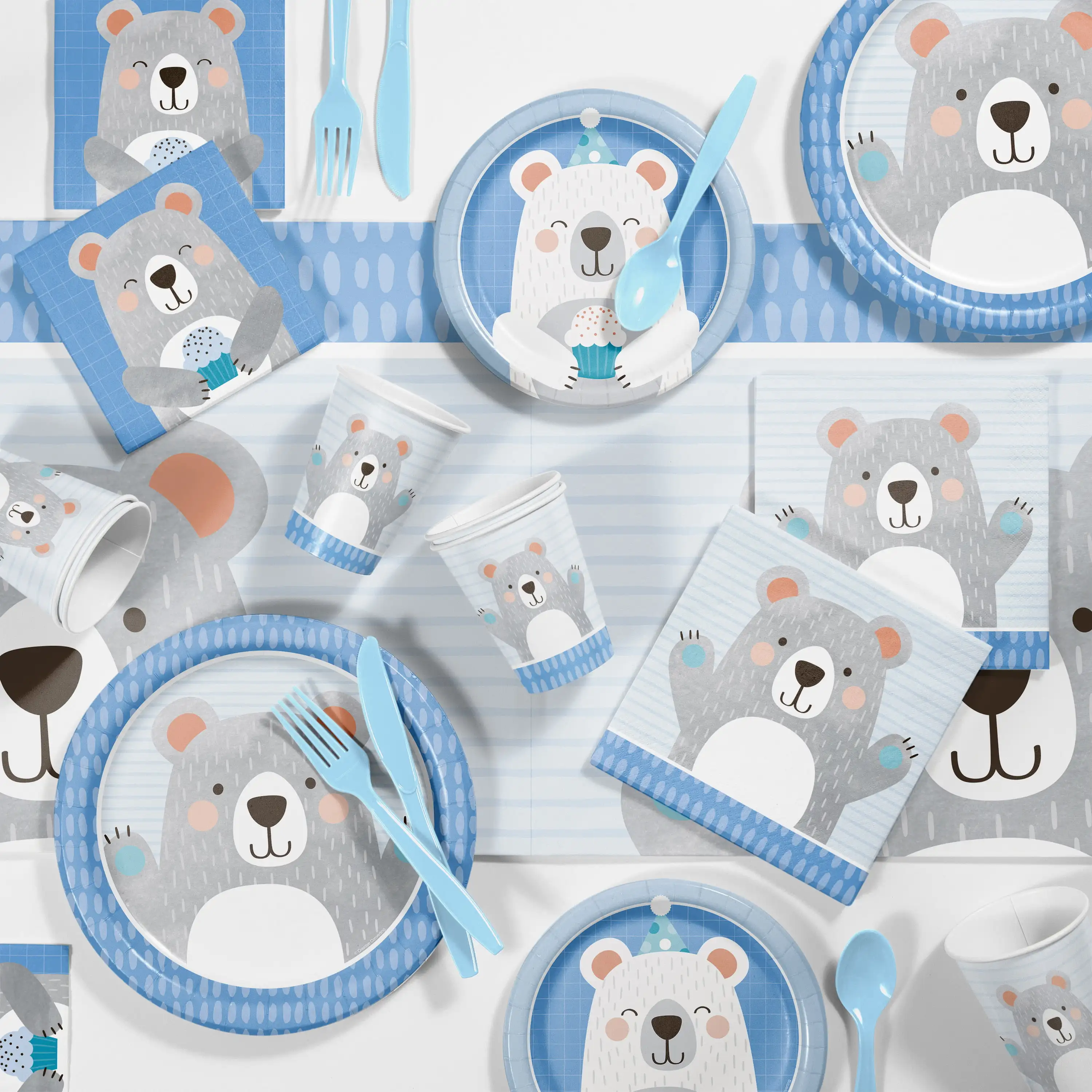 

Bear Party Birthday Party Supplies Kit, Serves 8 Guests