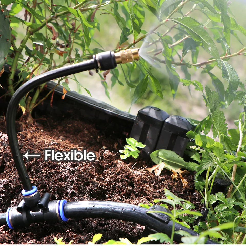 Kit 10 Pezzi Ugelli Nebulizzatori Con Connettori A T Per Irrigazione - Adatto Per Tubo 8/12 Mm, Rame E Plastica