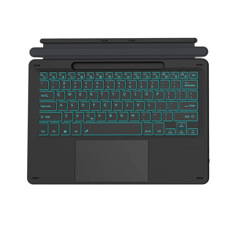 Teclado Magnético sem Fio para Microsoft Surface Pro x Teclado Retroiluminado Trackpad Teclado Russo Espanhol Árabe - Imagem 6
