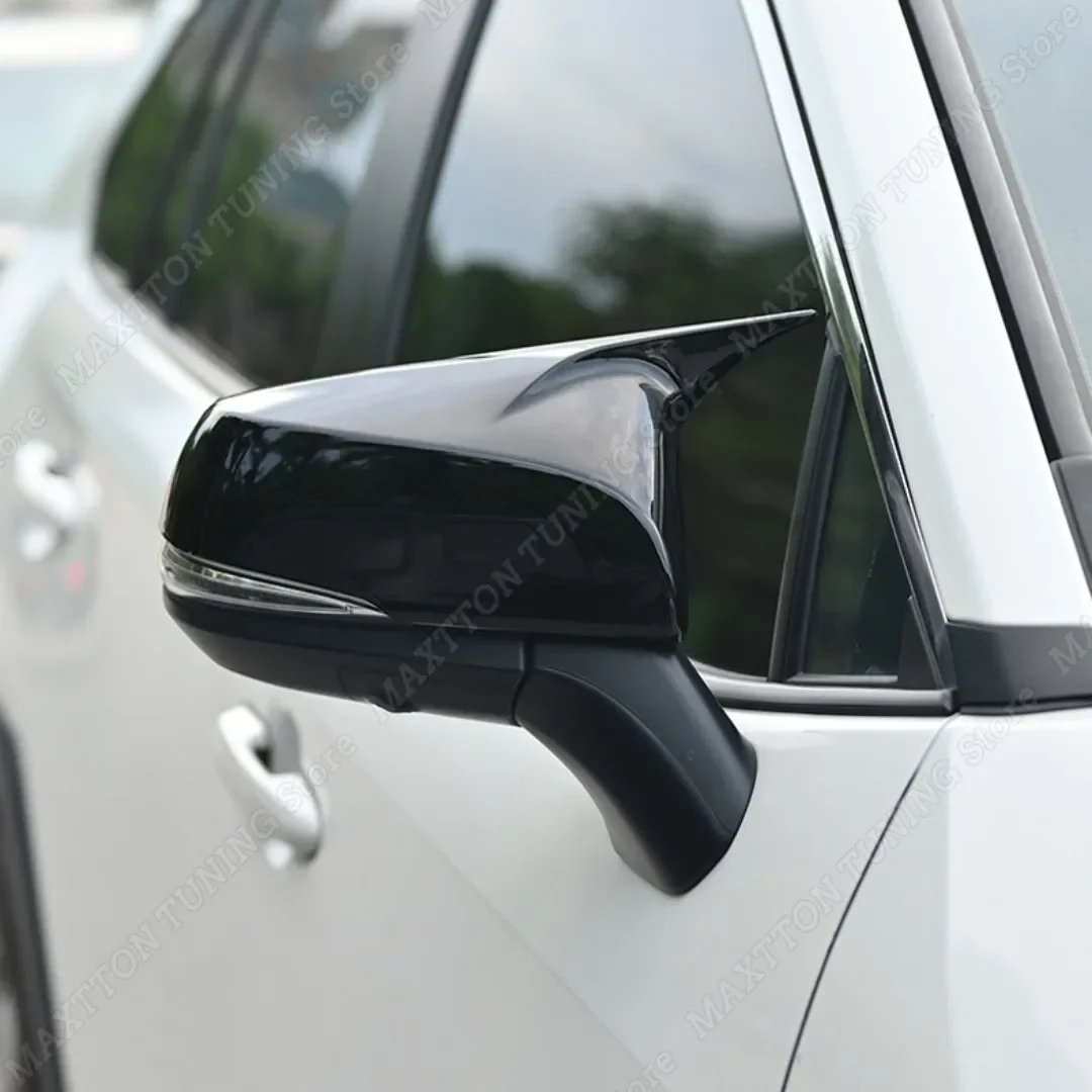 

Rearview Side Mirror cover Caps For Toyota RAV4 XA50 XLE SE XSE Adventure Limited Hybrid 5th 2019-2022 Bodykits Gloss Black ABS