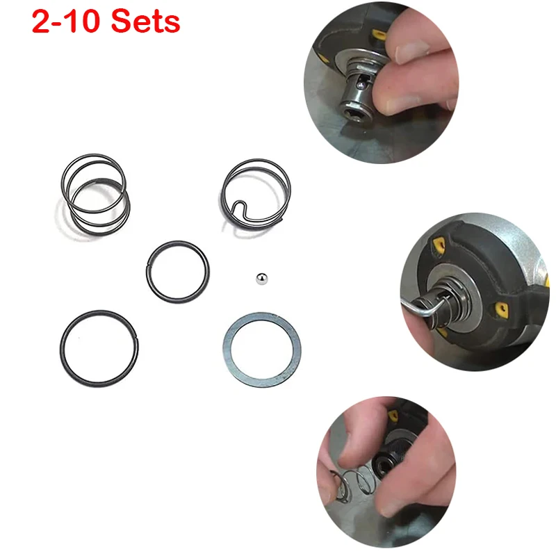 2-10 Set Kit Molla 6 Pezzi Per Riparazione Utensili Elettrici Dewalt Dcf885 Dcf886 Kit Molla Chiave A Percussione Installazione Completa