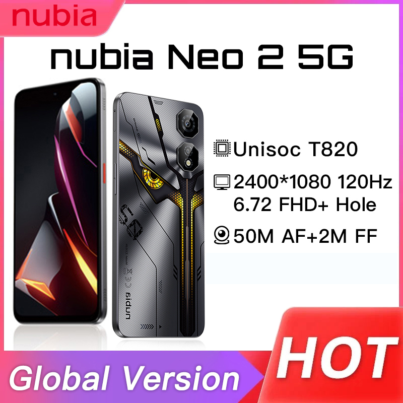 Nubia Neo 2 Global Version 5G Mobile Phone 6000mAh long-lasting battery 6.72 FHD+ Hole 120Hz 50M NFC 33W Fast Charging