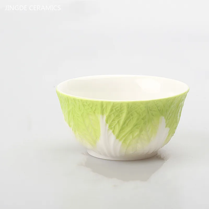 Creative Chinese Cabbage Model Gaiwan Hand Grip Tea Bowl Ceramic Teaware Handmade Tea Cup Chinese Accessories