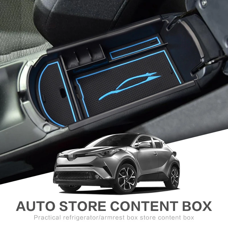 

Car Center Console Armrest Storage Box For Toyota C-HR CHR 2016 - 2021 Central Storage Organizer Container Tray Accessories