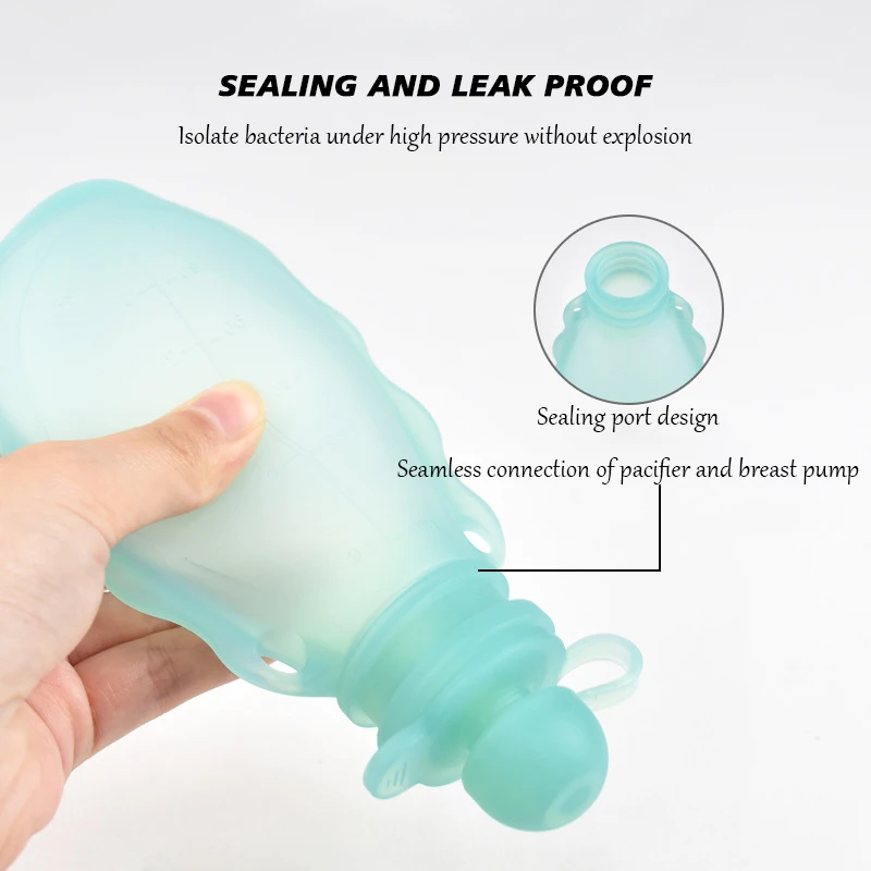 Reusable Silicone Breast Milk Storage Bag Leak-proof Suckable Juice BPA Free Baby Feeding Traveling&Go out Breastfeeding Partner 4