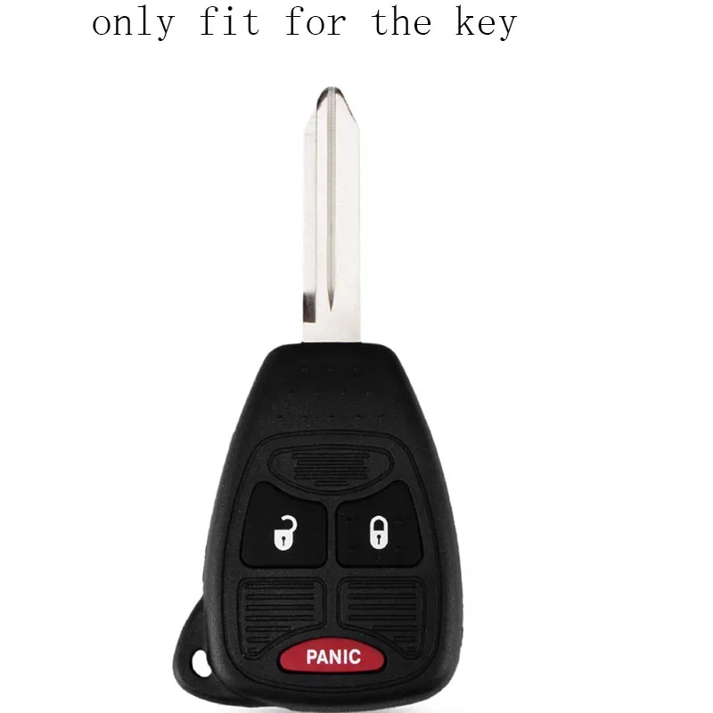 Car Key Shell Cover Silicone Remote Car Key Shell Cover For Chrysler 300 Dodge Caliber for Jeep Patriot Pacifica Liberty 2 + 1 3 Buttons Fob Key Case key case cover,key case,car key shell,remote control case cover