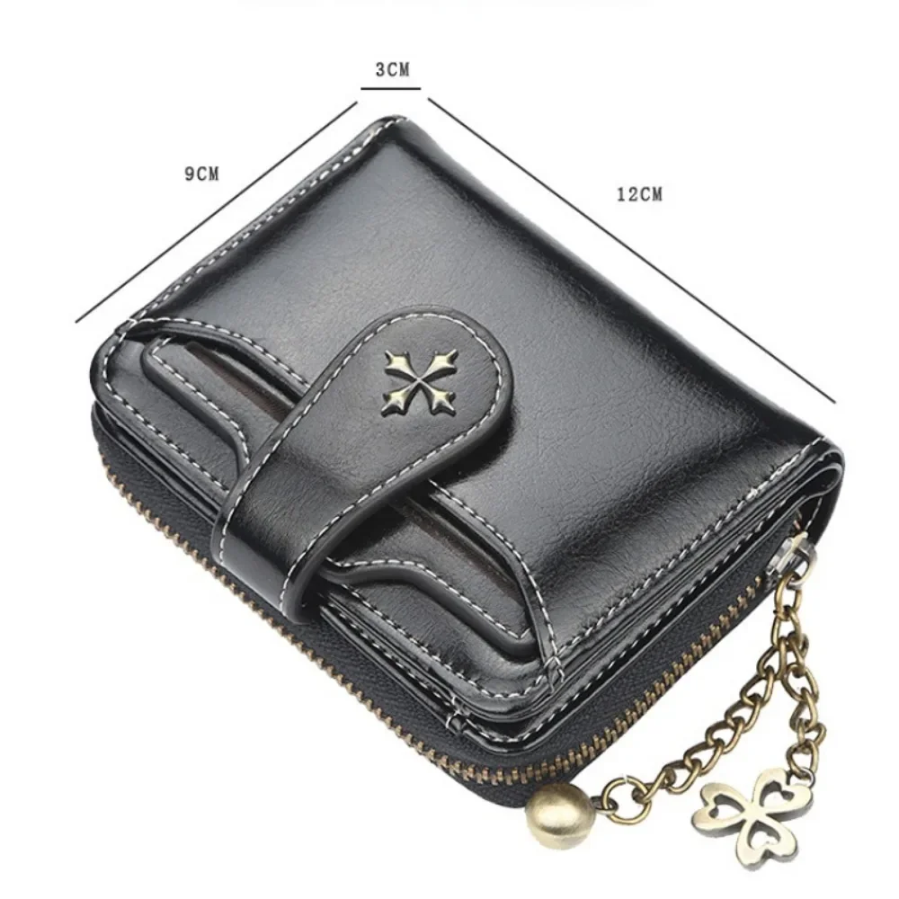 Fashion PU Leather Wallets Women Luxury Designer Vintage Short Money Bag Female Small Card Holders Girls Versatile Coin Purse