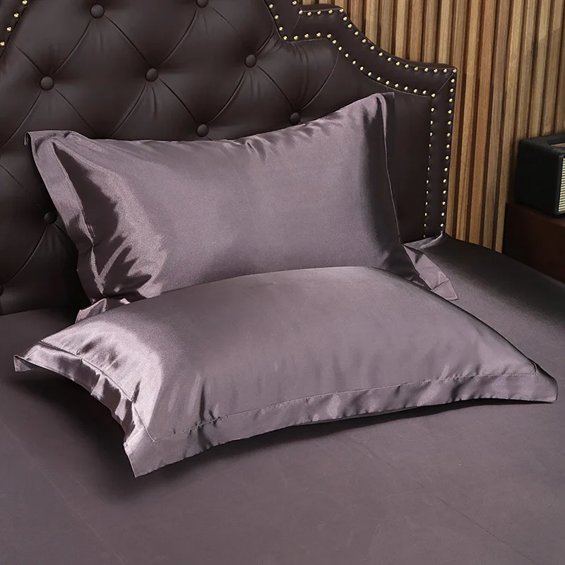 

Double sided ice silk pillowcase Summer ice silk beauty hair care pillow core pillowcase Funda Almohada