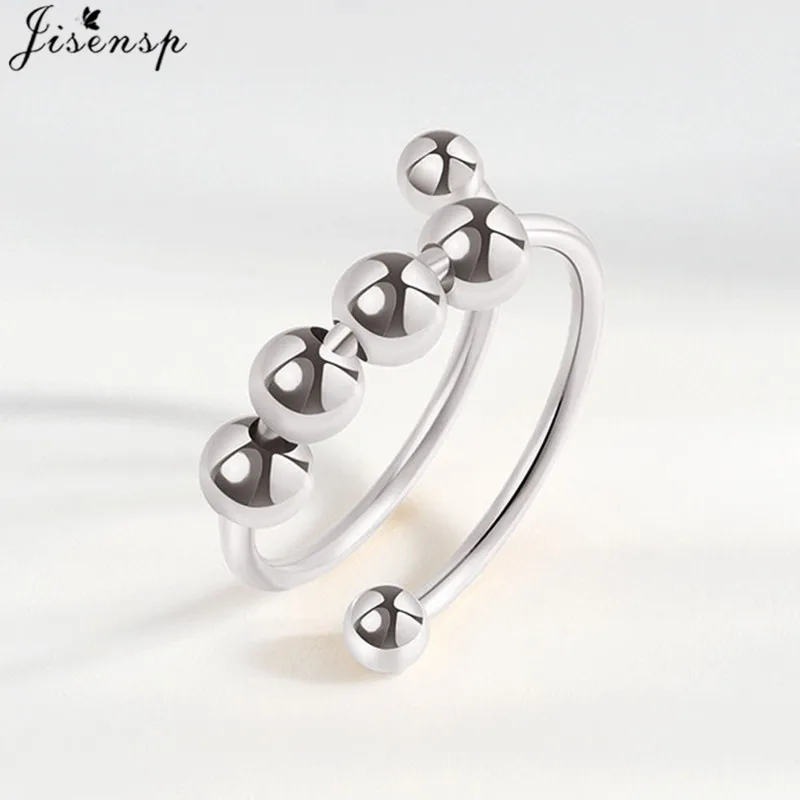 Argento 925 Placcato Artigianale Gioielli Spinner Ansia Anello Misura