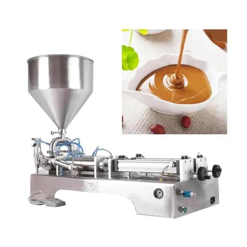 

Commercial Pneumatic Paste Filling Machine, Stainless Steel Double Head Milk Honey Filling Machine