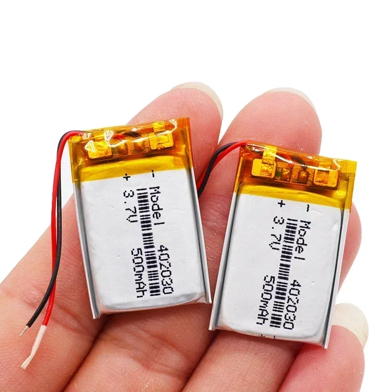 402030 3.7v 500mAh Li-ion Lipo Cells Lithium Li-Po Polymer Rechargeable Battery For Bluetooth GPS MP3 MP4 Recorder Rechargeable Lithium Batteries