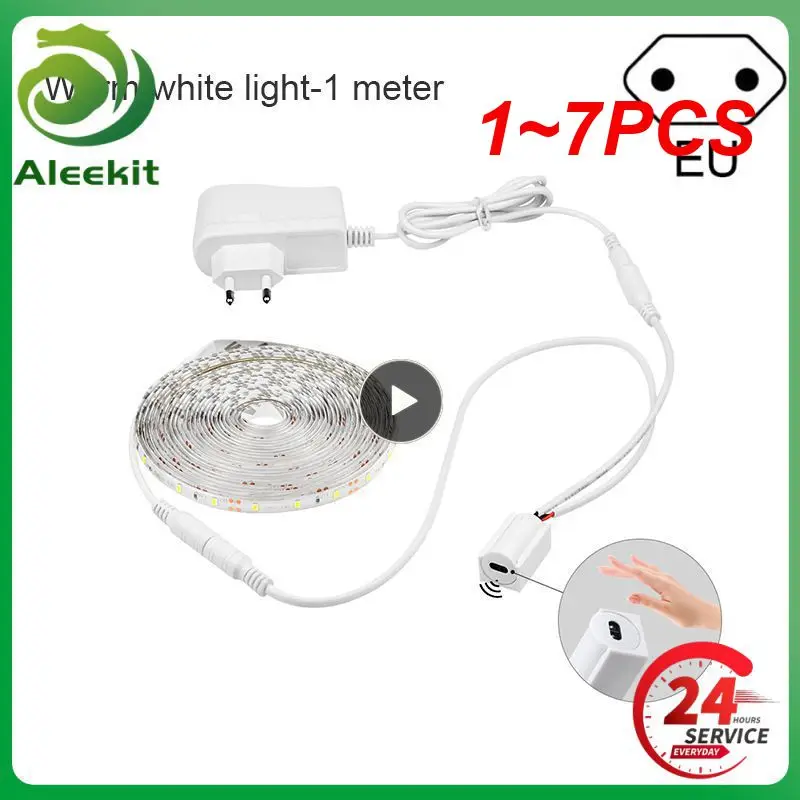

1~7PCS Hand Sweep Sensor LED Strips 110V 220V to 12V Waterproof 1M 2M 4M 5M Motion Sensor Night lights Wardrobe Closet