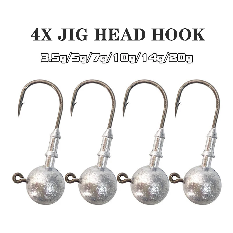4x Strengthen Jig Head Hooks 3.5g 5g 7g 10g 14g 20g 30g Saltwater