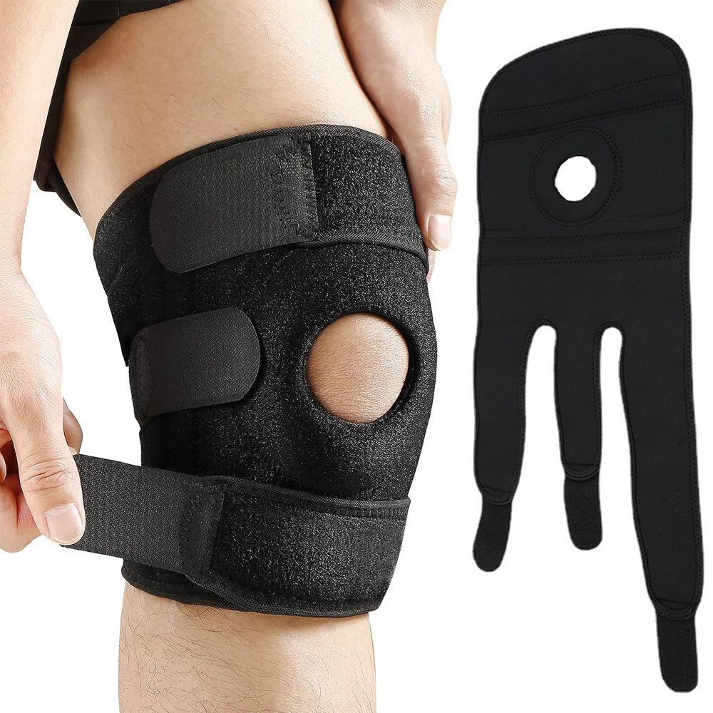 Knee Brace Knee Support Knee Pads for Men and Women 1Pcs with Side Stabilizers & Patella Gel Pads Maximum Knee Pain Support Fast Recovery