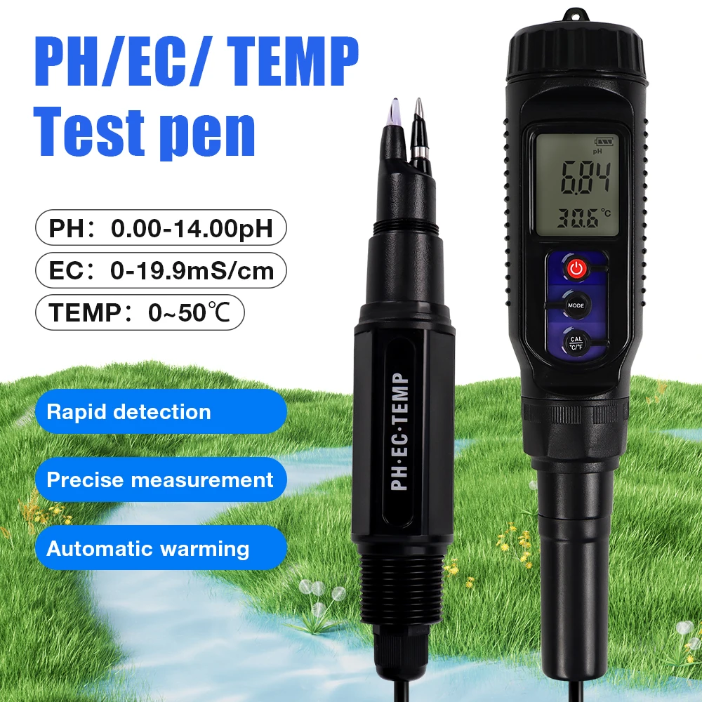 Smart Pen Type 3 in 1 Water Quality Tester PH Temp EC Meter