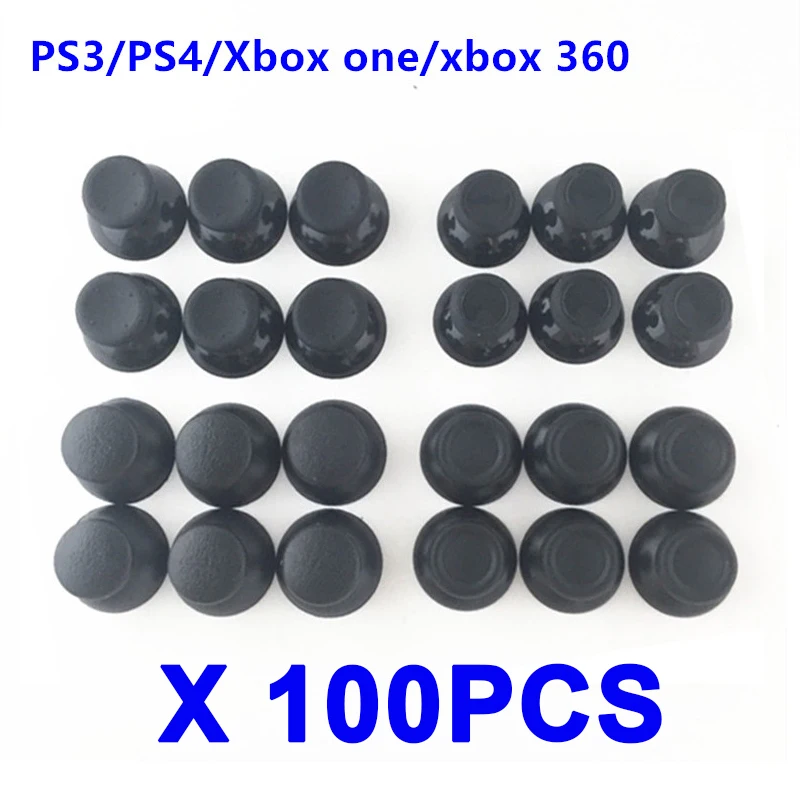100Pcs 3D Analog Joystick Stick Replacement Module Mushroom Cap For Sony PS4 Playstation 4 5 PS5 Xbox one / 360 Thumbstick Cover