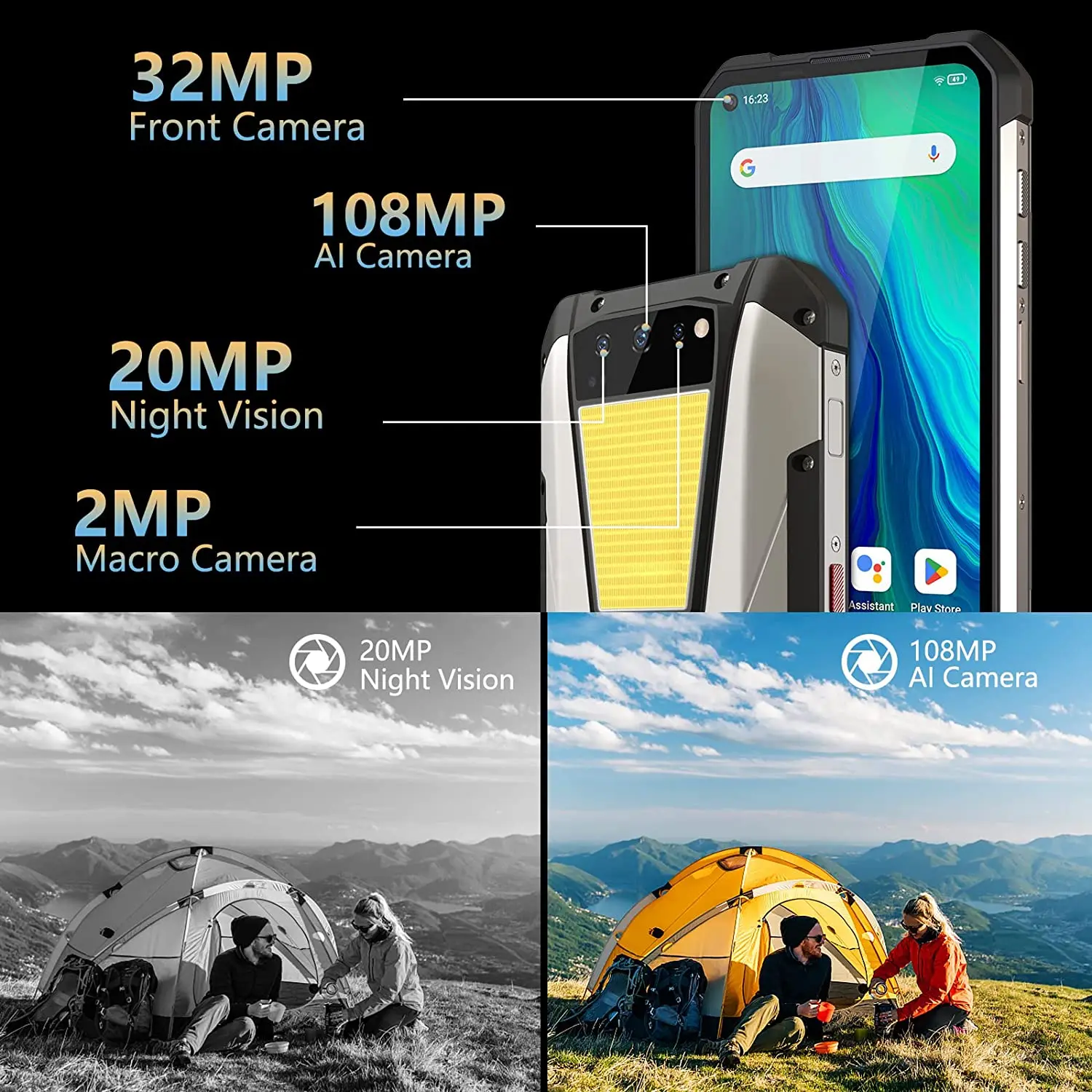 8849 Tank - Celular resistente, 22 000 mAh (66 W), 22 GB + 256 GB, 4G,  Android 12, desbloqueado, luz camping de 1200 lúmenes, impermeabilidad  IP68, 6.8 pulgadas, cámara de 108 MP, bocina/NFC/OTG : :  Electrónicos