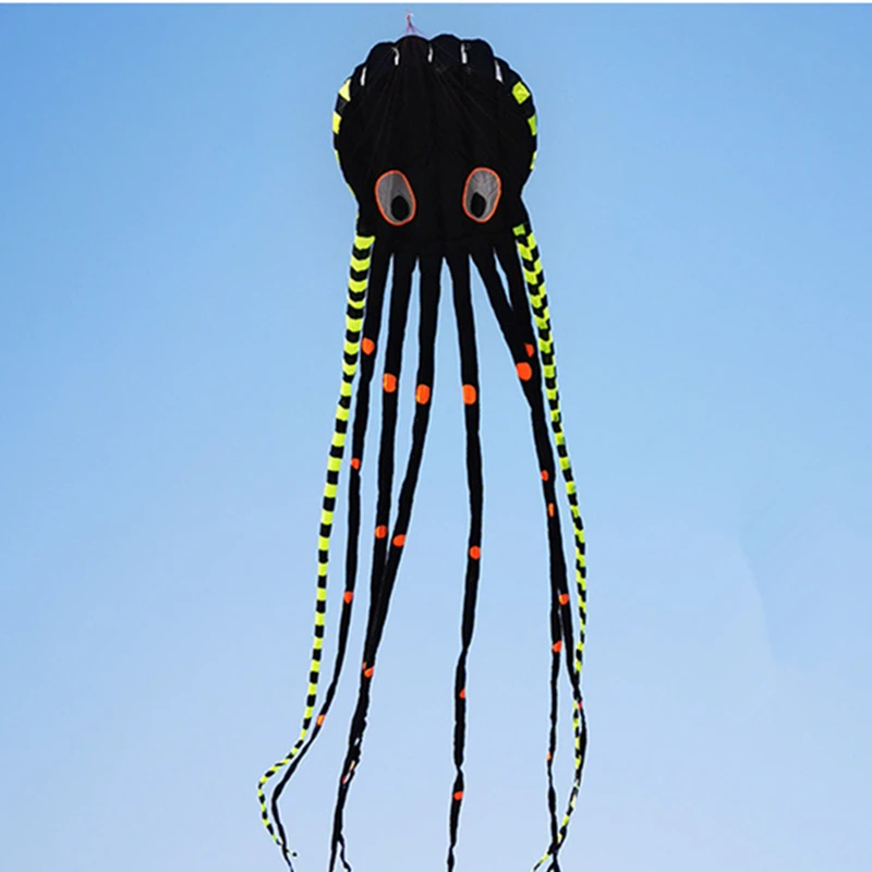

free shipping 8m large octopus kites for adults kites flying toys kite reel nylon kite windsocks professional kite jellyfish