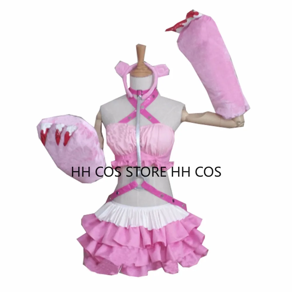 2023 Anime Super Sonic Pink Cosplay Dress Super Sonico Lolita Cos Costume