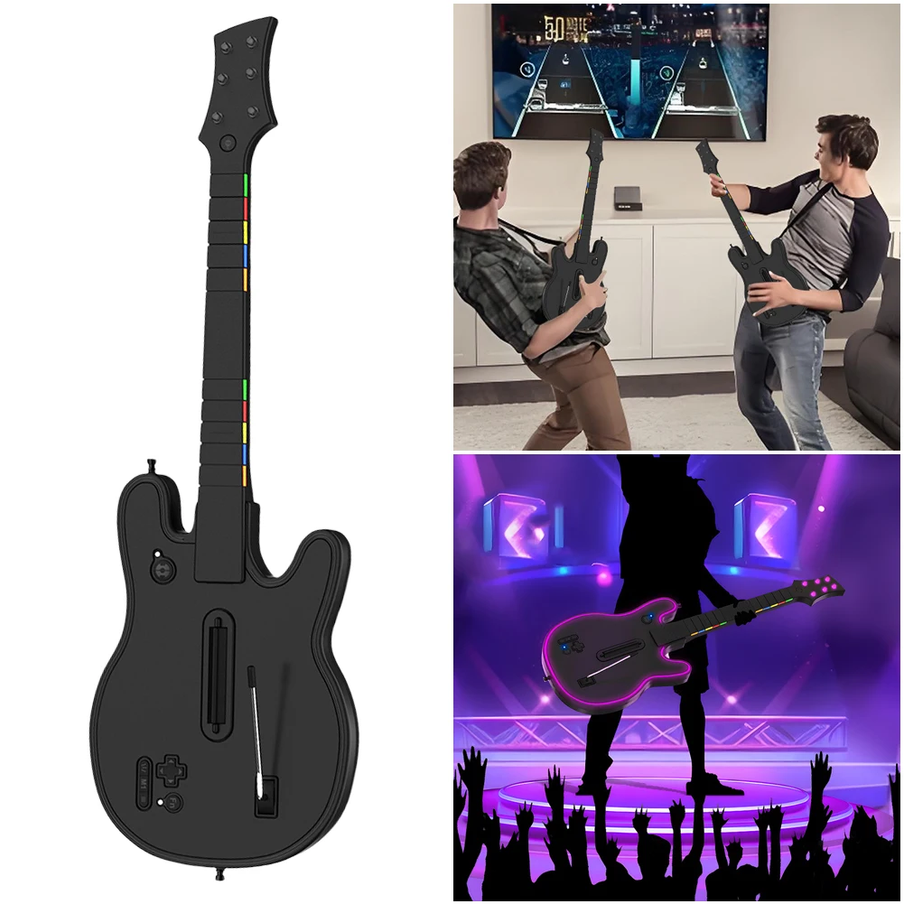 Controller per chitarra wireless Console 2.4G Gamepad con cinturino e controller per PC dongle wireless per PS4 PS3 PC Guitar Hero Clone Hero