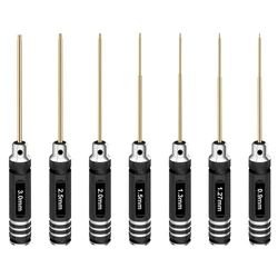 7pcs Hex Allen Screwdriver Kit 0.9mm 1.27mm 1.3mm 1.5mm 2.0mm 2.5mm 3.0mm Key Driver Repair Tools for Rc Car Traxxas Helicopter