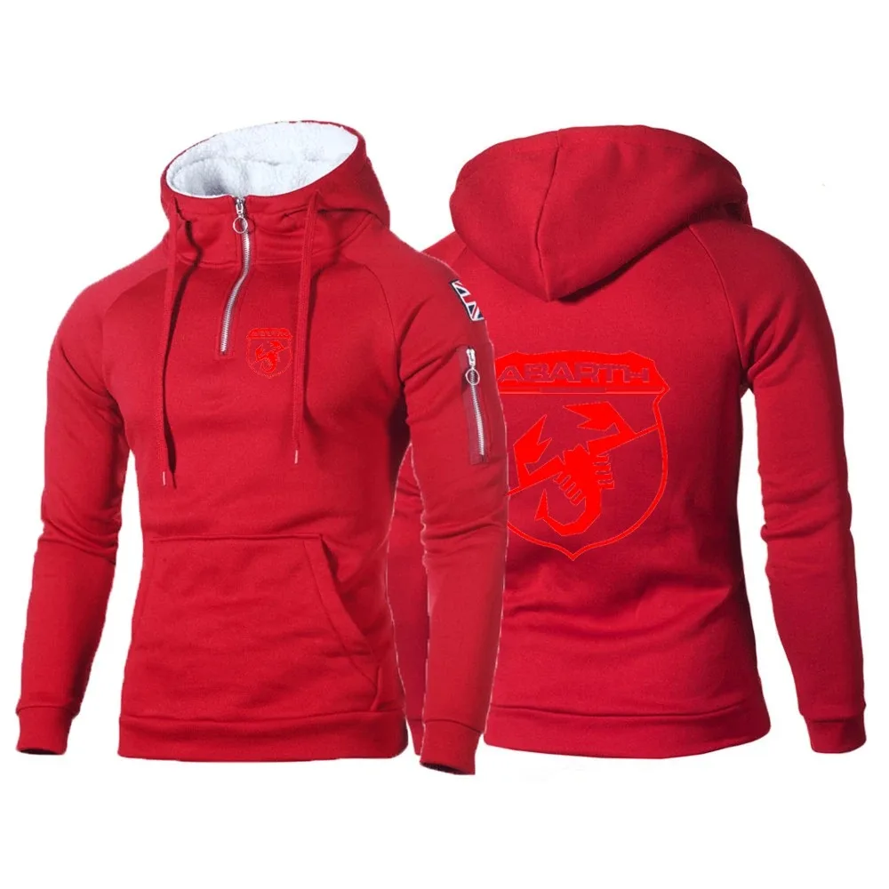 

Abarth 2024 New Men Spring and Autumn Gyms Comfortable Fitness Hoodie Pullover Sportswear Male Hooded Zipper-neck Clothing