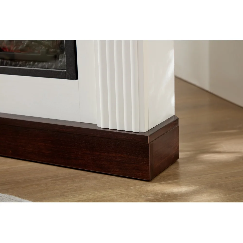 Corner Mantel Cabinet for Living Room or Bedroom with 23 inch Fireplace Insert Heater for the Perfect Ambiance 6