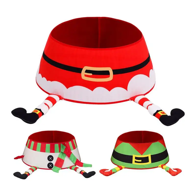 

Christmas Tree Collar Holiday Christmas Tree Skirt Collar Cover With Feet Decoration Party Favors For Christmas Parties Family