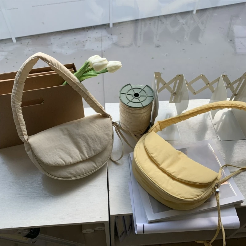 

Универсальная женская сумка через плечо, мягкая нейлоновая сумка через плечо с клапаном на шнурке