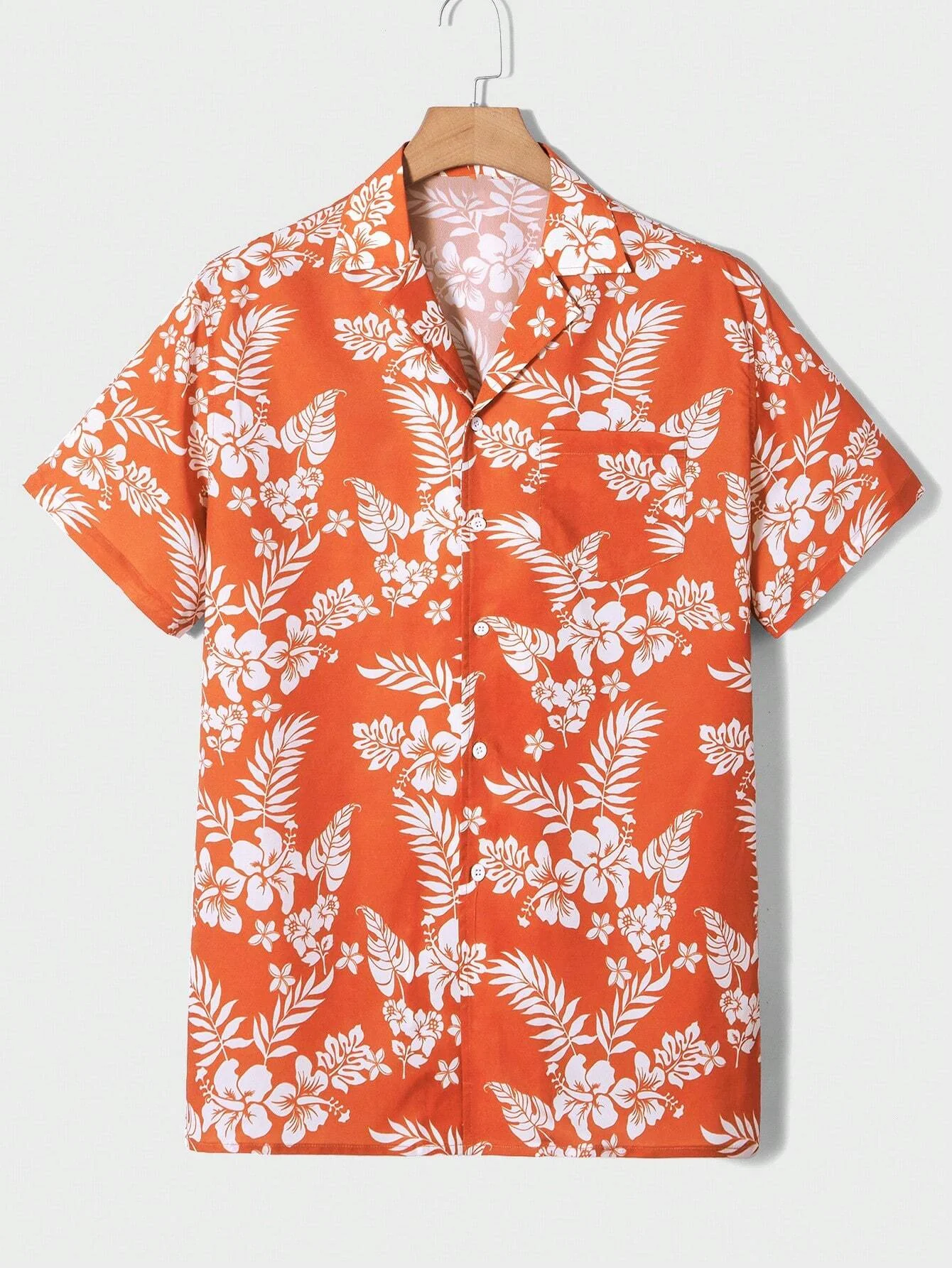 Summer men's new tropical 3D printing lapel short-sleeved shirt Hawaiian casual daily wearing large size XS-5XL 4