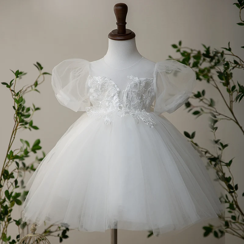 Flower Year Birthday Dress For Baby Girl Clothes Baptism Short