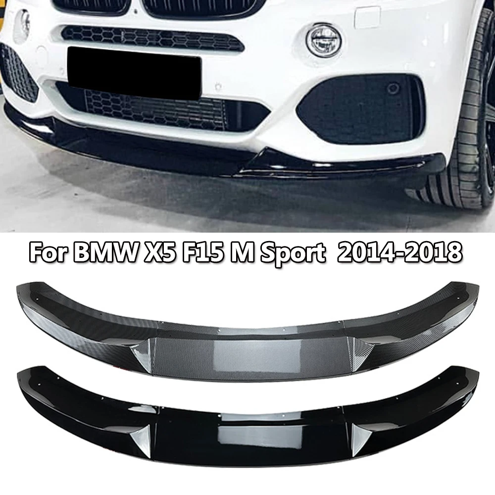 

Car Front Bumper Splitter Lip Body Kit Spoiler Gloss Black Canard For BMW X5 F15 M Sport 2014 2015 2016 2017 2018 Accessories