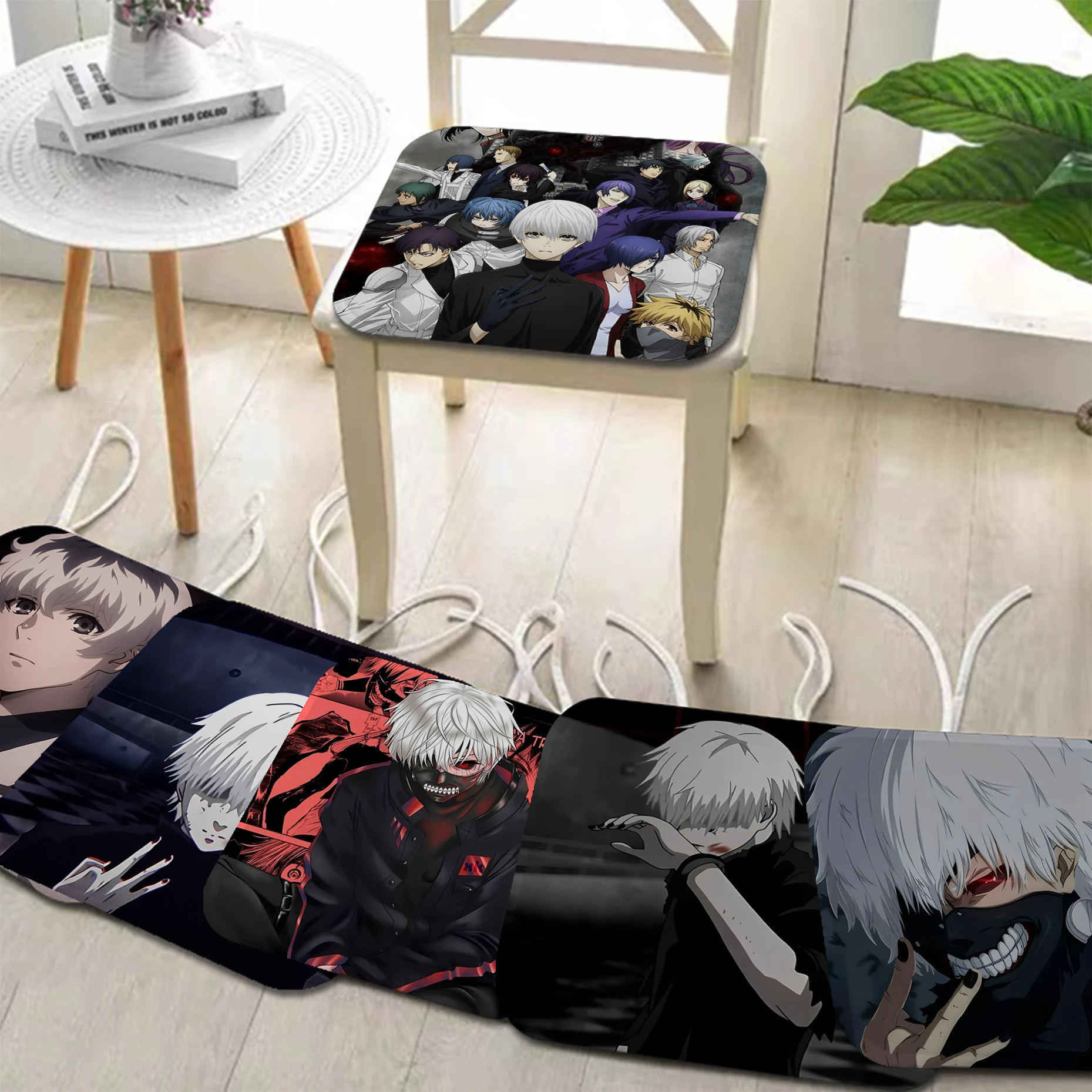 

Tokyo Ghoul Anime Cartoon Cushion Mat Nordic Printing Chair Cushion Soft Office Car Seat Comfort Breathable 45x45cm Sofa Cushion