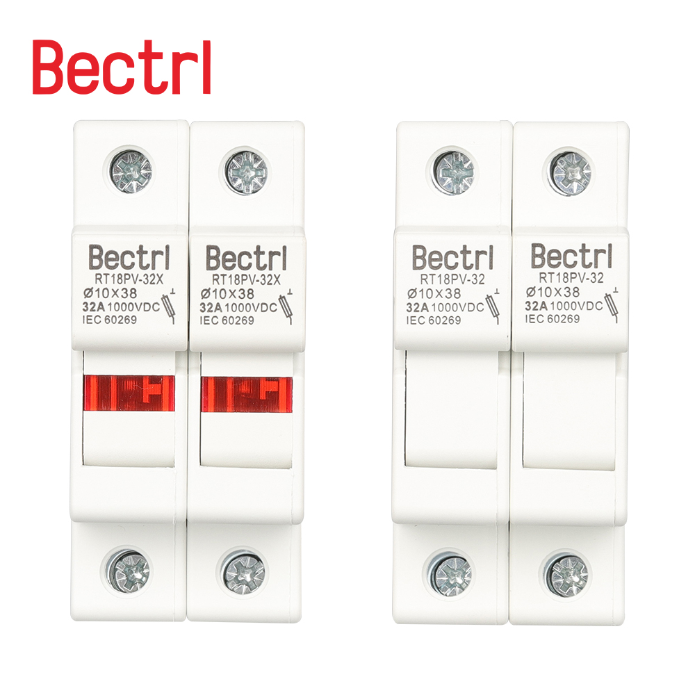 2P Parallel DC Fuse Holders Solar PV 10*38mm DC 1000V Fuse Base Solar Photovoltaic System Protection Short Circuit Protector gpV