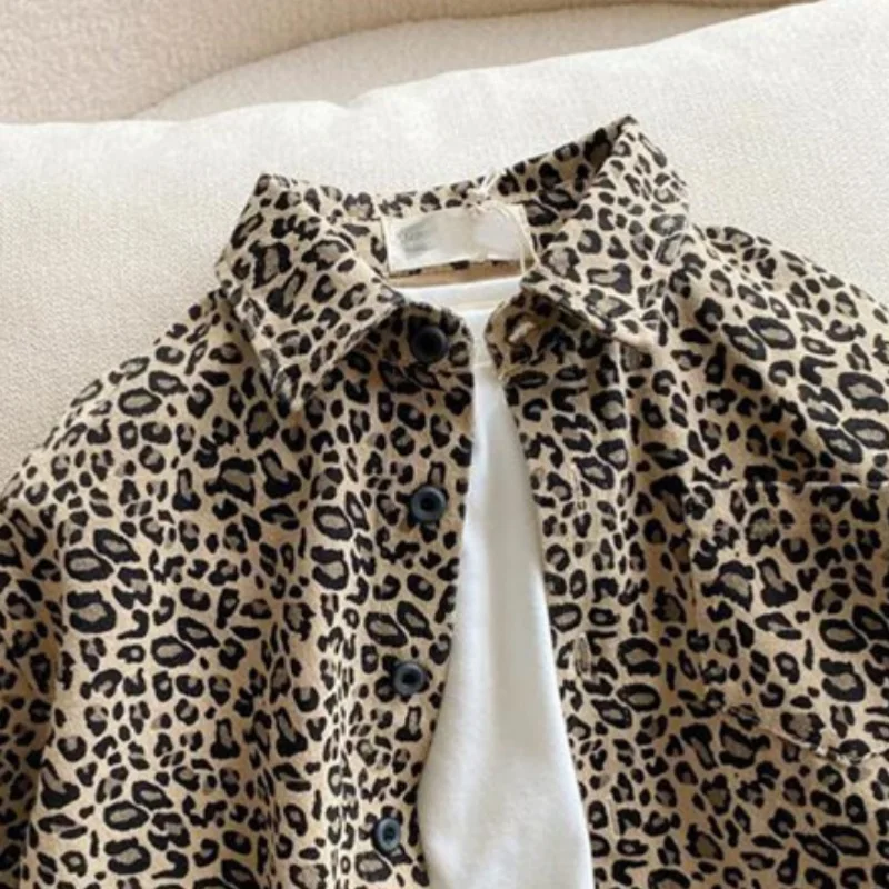 Boys Baby's Kids Blouse Coat Jacket Outwear Cotton 2024 Leopard Spring Autumn Shirts Outwear High Quality Children's Clothing