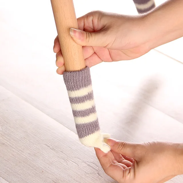 4 db Nem Csúszás Nélkül Viseljen Aranyos Macskás Mancs Asztal Szék Láb Kötött Borító Védő Zokni Hüvely Védelmező Jó Méretezhetőség - Image 2